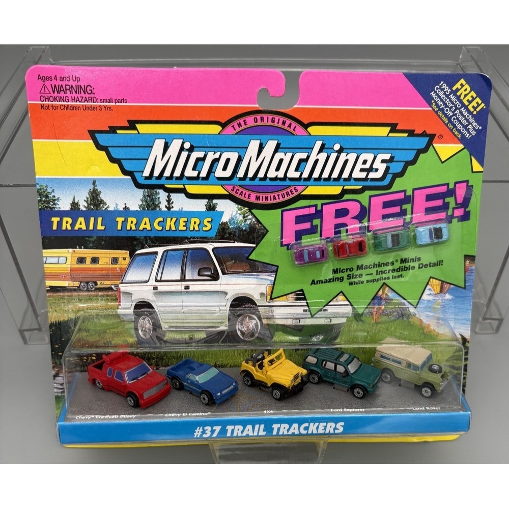 Micro Machines #37 Trail Trackers + Minis‎ Set Land Rover, Jeep, Explorer NEW